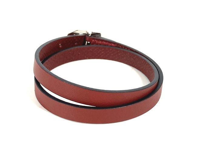 Bracelet Double Tour Paddock Hermès Marron - vue 4