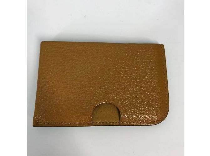 Bicolor Ziegenleder Reisepasshülle von Hermès Braun Mehrfarben Grün - Ansicht 5