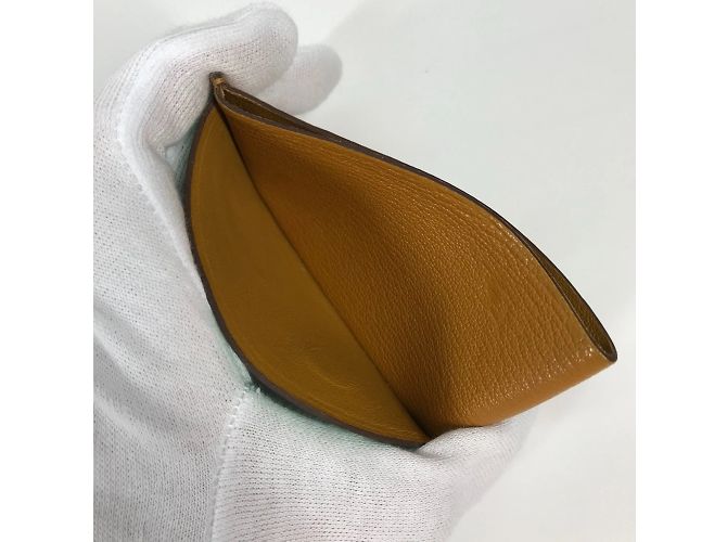 Bicolor Ziegenleder Reisepasshülle von Hermès Braun Mehrfarben Grün - Ansicht 6