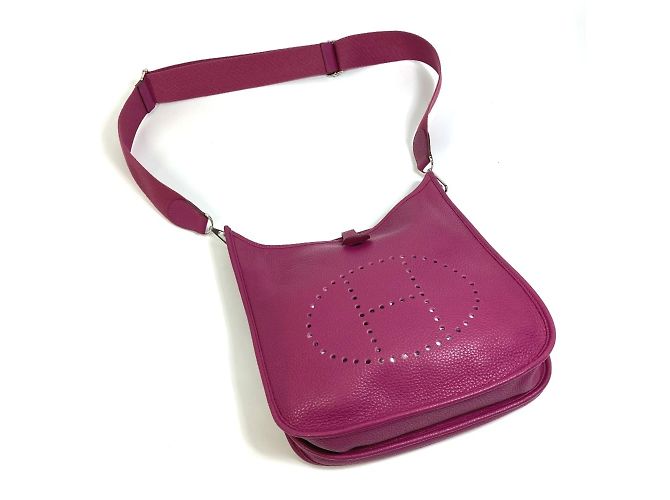 Borsa a Spalla Hermès Evelyne 3 PM Trois Porpora - vista 11