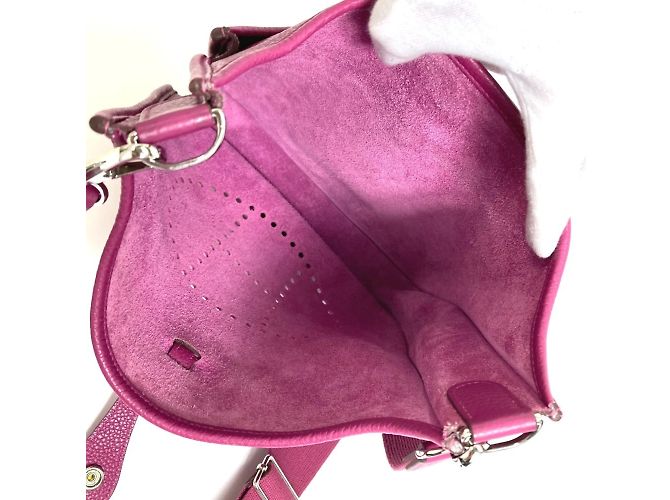 Borsa a Spalla Hermès Evelyne 3 PM Trois Porpora - vista 12