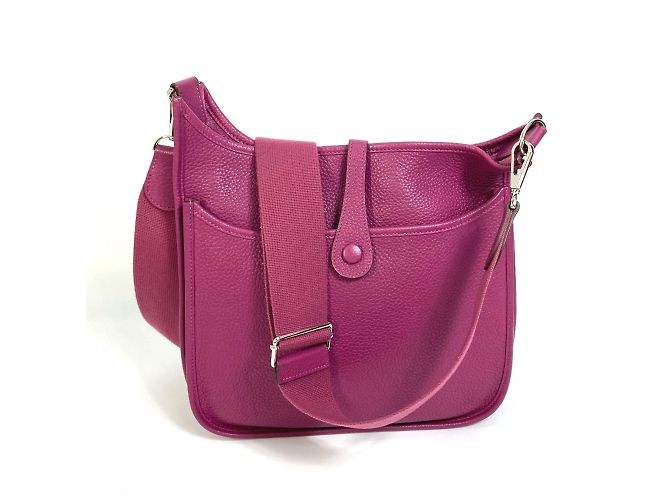 Borsa a Spalla Hermès Evelyne 3 PM Trois Porpora - vista 2