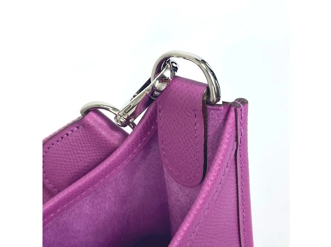 Borsa a Spalla Hermès Evelyn II GM Porpora Fuschia - vista 10
