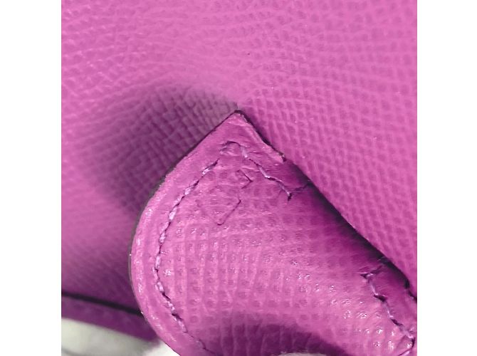Borsa a Spalla Hermès Evelyn II GM Porpora Fuschia - vista 12
