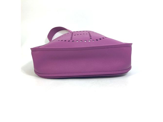 Borsa a Spalla Hermès Evelyn II GM Porpora Fuschia - vista 5