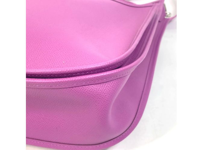 Borsa a Spalla Hermès Evelyn II GM Porpora Fuschia - vista 8