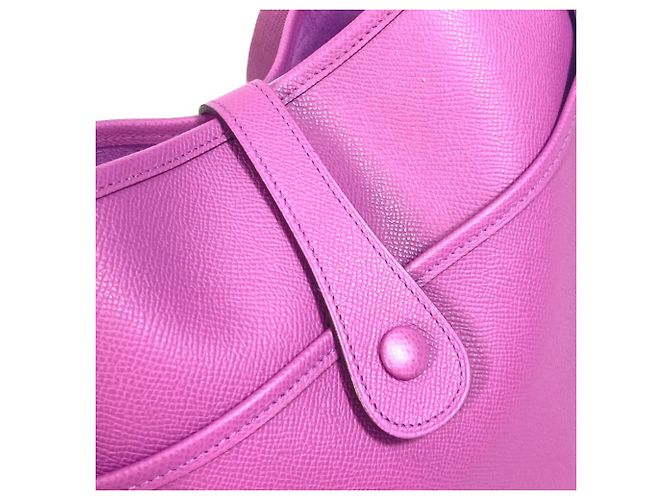 Borsa a Spalla Hermès Evelyn II GM Porpora Fuschia - vista 9