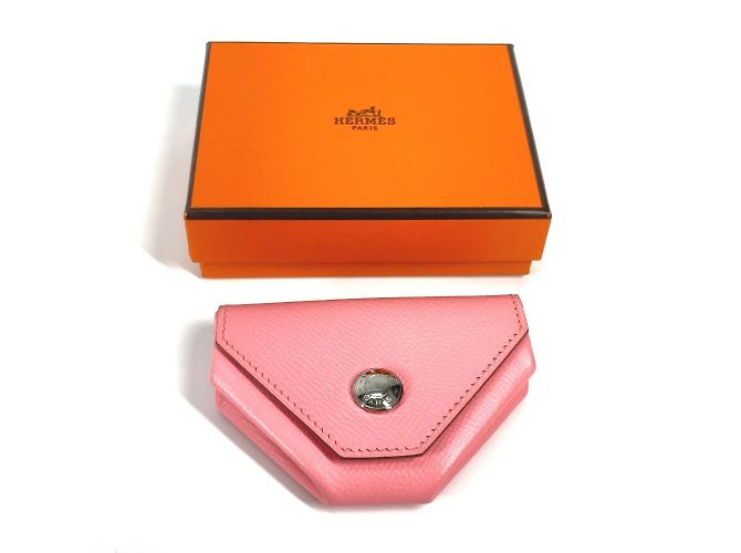 Monedero Quatre Coin Levain de Hermès Rosa - vista 11