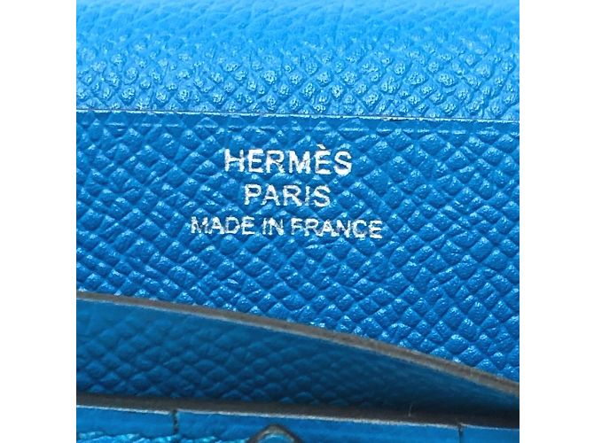 Cartera Bifold Soufflet Bearn de Hermès Azul - vista 10