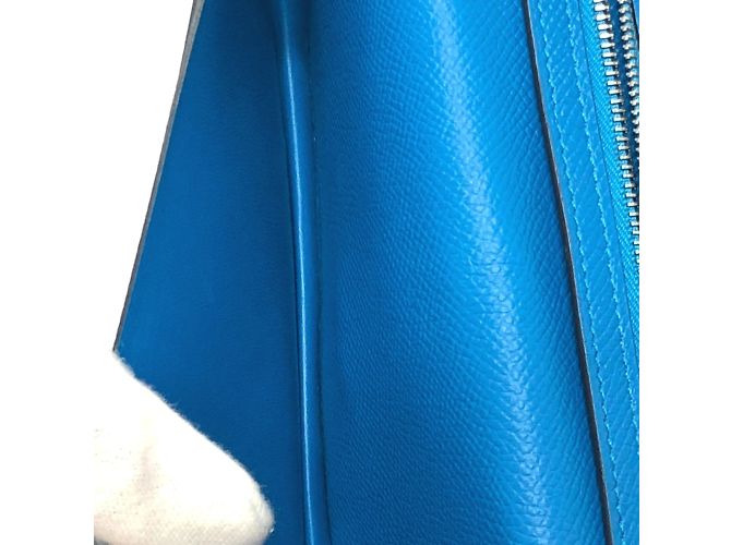 Cartera Bifold Soufflet Bearn de Hermès Azul - vista 12