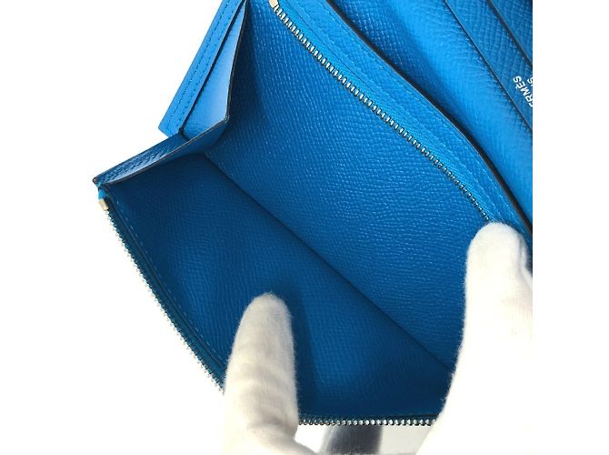 Cartera Bifold Soufflet Bearn de Hermès Azul - vista 14