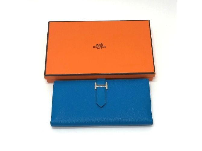 Cartera Bifold Soufflet Bearn de Hermès Azul - vista 16