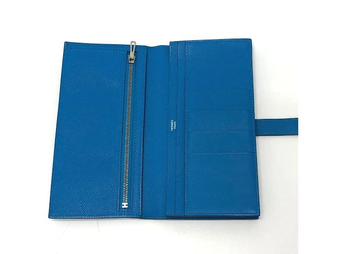 Cartera Bifold Soufflet Bearn de Hermès Azul - vista 3