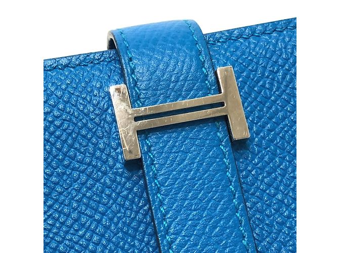 Cartera Bifold Soufflet Bearn de Hermès Azul - vista 6