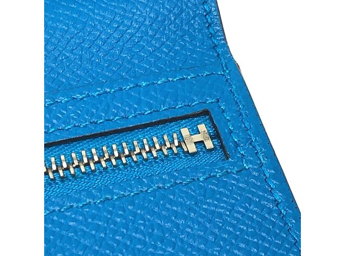 Cartera Bifold Soufflet Bearn de Hermès Azul - vista 9