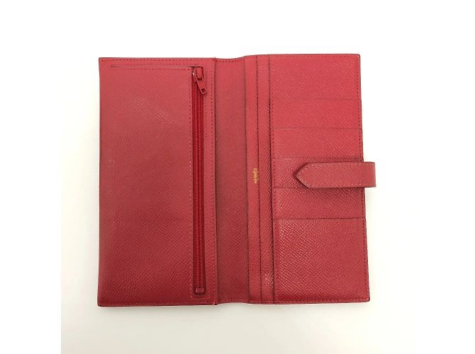 Hermès Bearn Soufflet Bifold Langbörse Rot - Ansicht 10