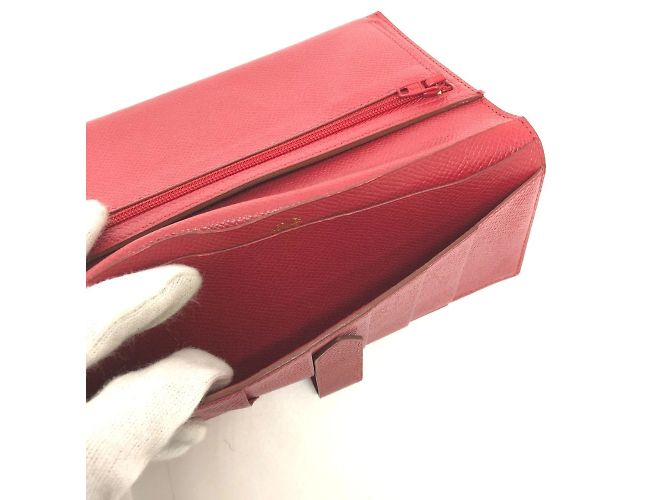 Hermès Bearn Soufflet Bifold Langbörse Rot - Ansicht 11