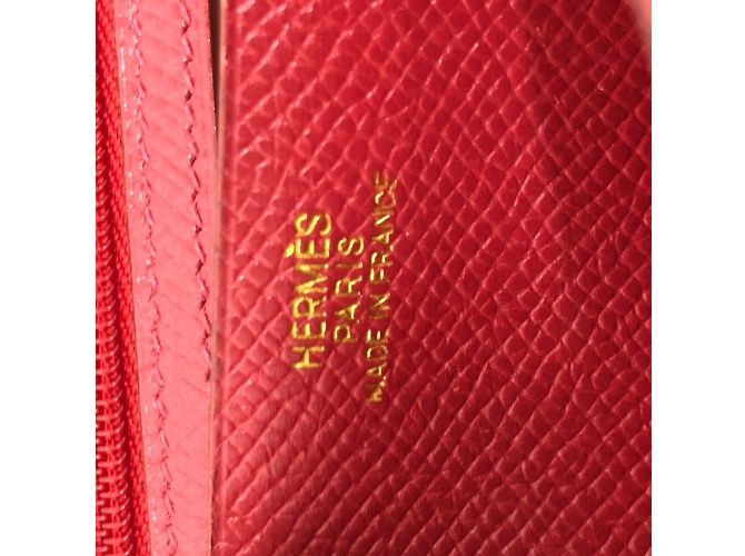 Hermès Bearn Soufflet Bifold Langbörse Rot - Ansicht 13