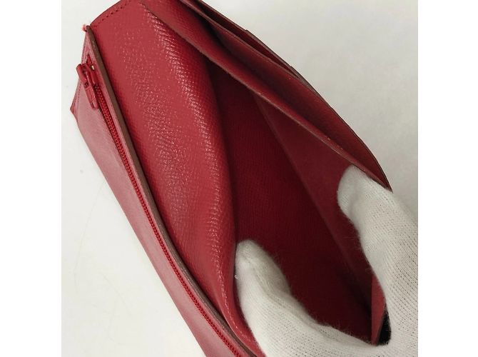 Hermès Bearn Soufflet Bifold Langbörse Rot - Ansicht 14