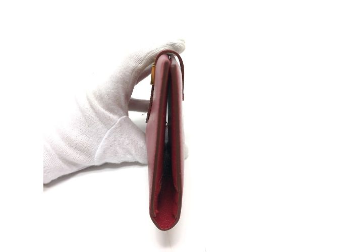 Hermès Bearn Soufflet Bifold Langbörse Rot - Ansicht 3