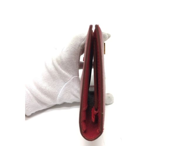 Hermès Bearn Soufflet Bifold Langbörse Rot - Ansicht 4