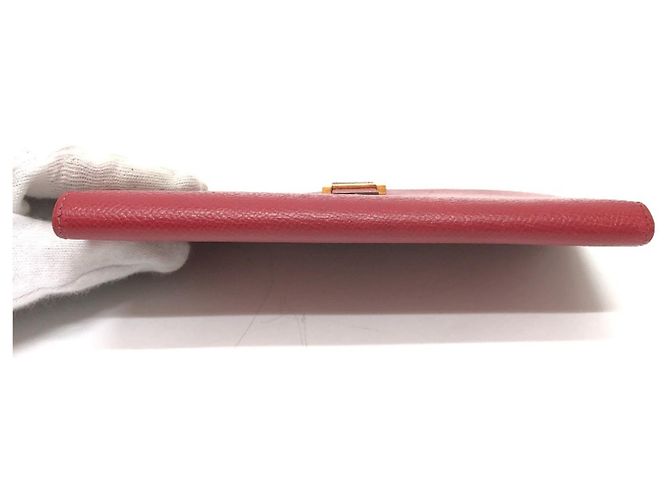 Hermès Bearn Soufflet Bifold Langbörse Rot - Ansicht 5