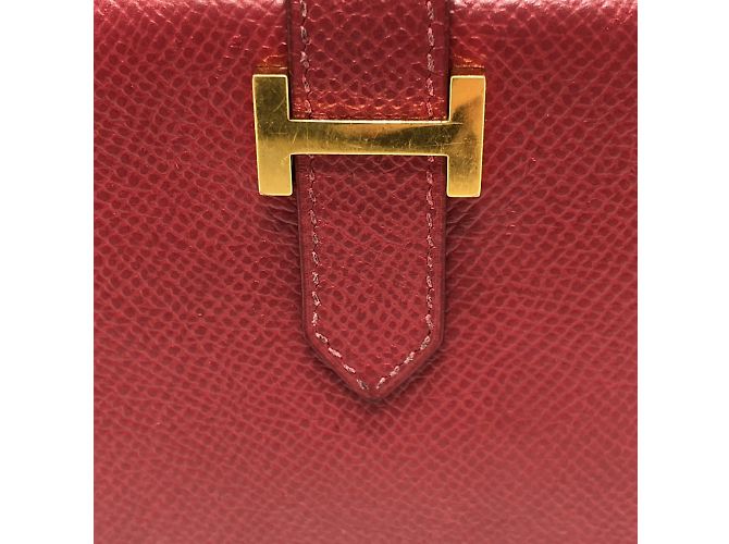 Hermès Bearn Soufflet Bifold Langbörse Rot - Ansicht 6