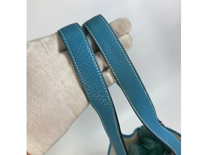 Hermès Jardinier PM Schultertasche Blau - Ansicht 10