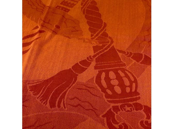 Sciarpa in lana con stampa Cavallo di Hermès Arancione - vista 8