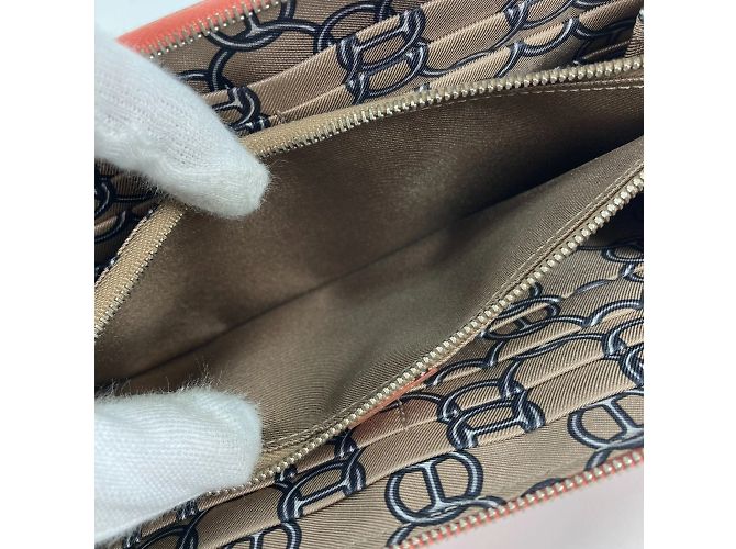 Cartera con cremallera redonda Azap Long Silk'in de Hermès Rosa - vista 13