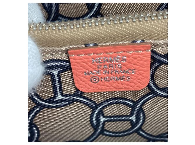 Cartera con cremallera redonda Azap Long Silk'in de Hermès Rosa - vista 14