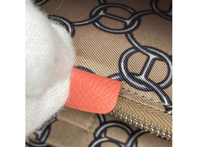 Cartera con cremallera redonda Azap Long Silk'in de Hermès Rosa - vista 15