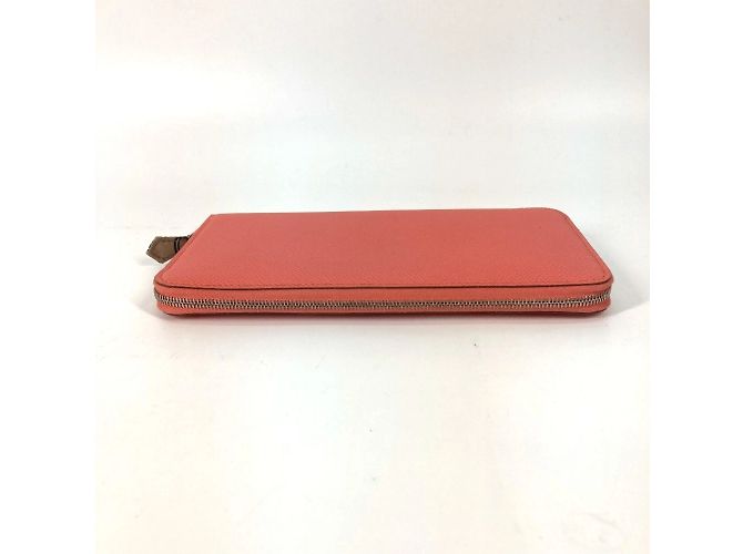 Cartera con cremallera redonda Azap Long Silk'in de Hermès Rosa - vista 4