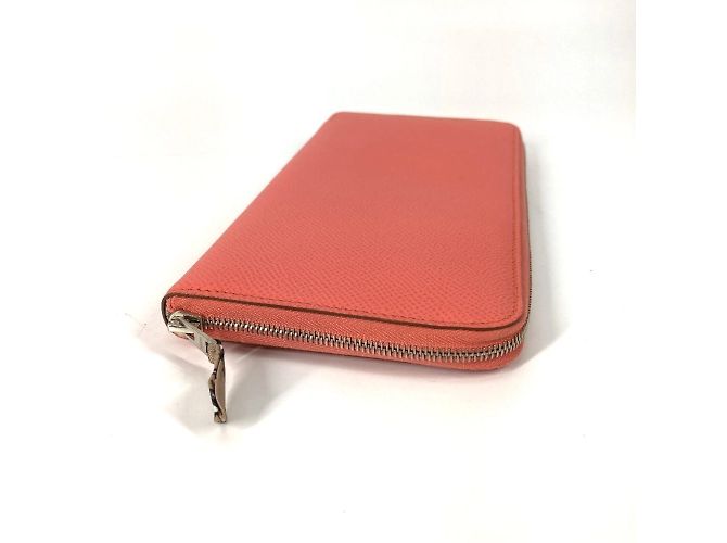 Cartera con cremallera redonda Azap Long Silk'in de Hermès Rosa - vista 6