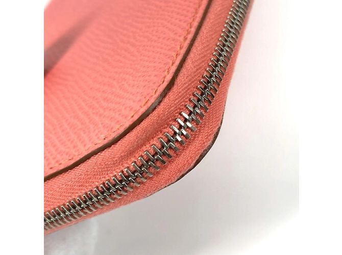 Cartera con cremallera redonda Azap Long Silk'in de Hermès Rosa - vista 7