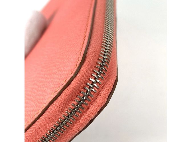 Cartera con cremallera redonda Azap Long Silk'in de Hermès Rosa - vista 8