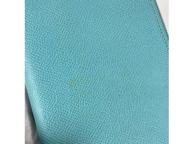 Portafoglio lungo con zip rotonda in seta Azap di Hermès Rosa Blu - vista 11