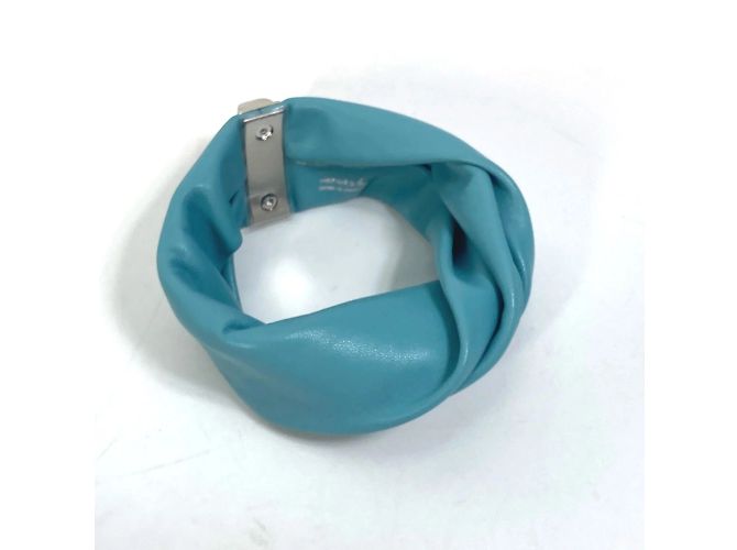 Hermès Pulsera HERMES Medor Torsade Petit H Plata Azul claro - vista 8