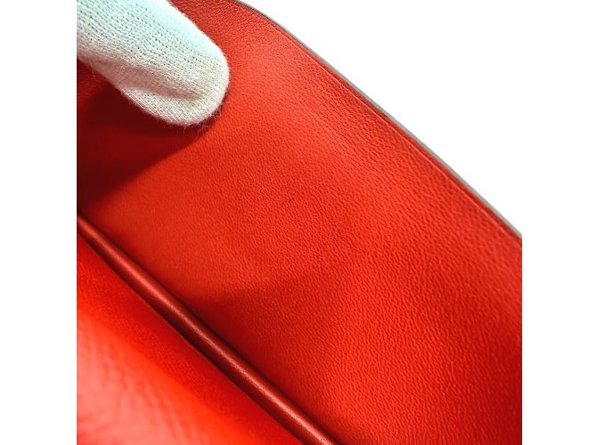 Hermès Bearn Soufflet Bifold Langbörse Rot - Ansicht 13