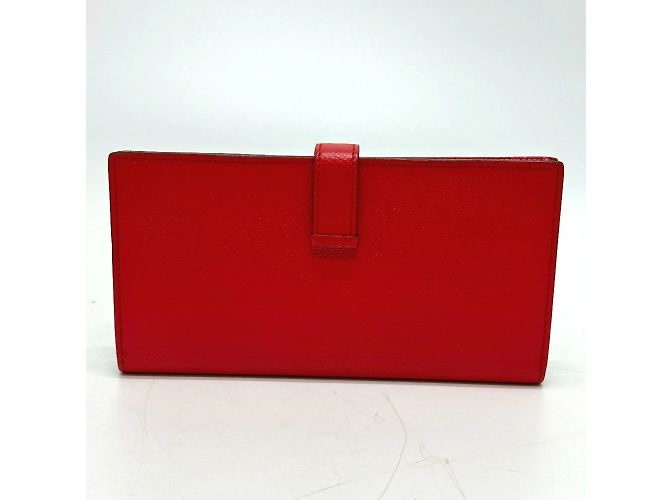 Hermès Bearn Soufflet Bifold Langbörse Rot - Ansicht 2