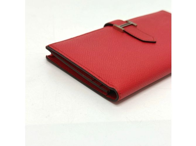 Hermès Bearn Soufflet Bifold Langbörse Rot - Ansicht 5