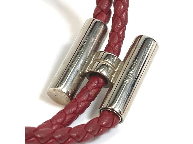Bracciale in pelle intrecciata Tourni Tresse di Hermès Marrone - vista 4