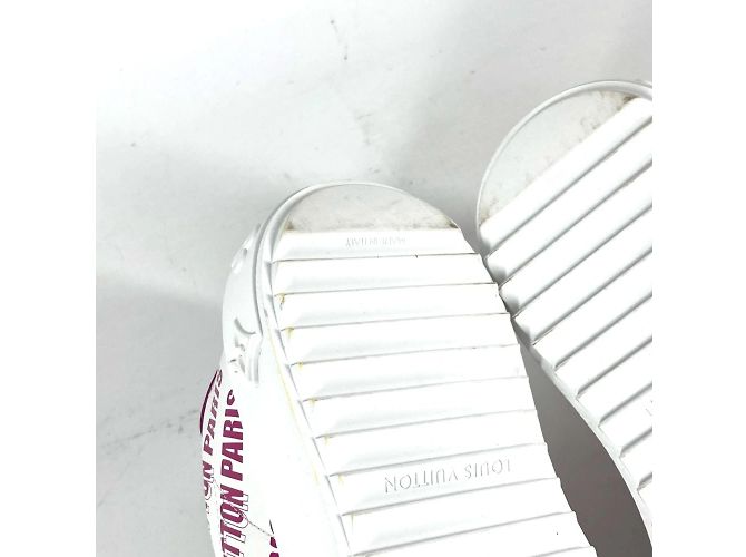 Sneakers Time Out Louis Vuitton Rosa Bianco - vista 10