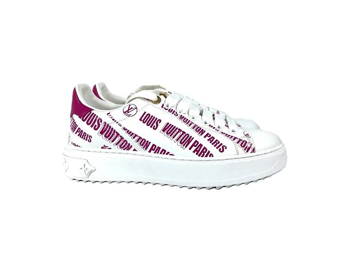 Sneakers Time Out Louis Vuitton Rosa Bianco - vista 4