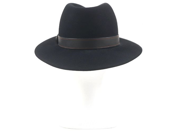 Hermès Fedora de Conejo Hermes Negro - vista 4
