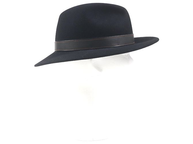 Hermès Fedora de Conejo Hermes Negro - vista 5