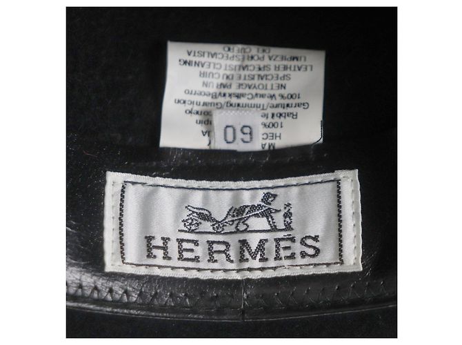 Hermès Fedora de Conejo Hermes Negro - vista 8