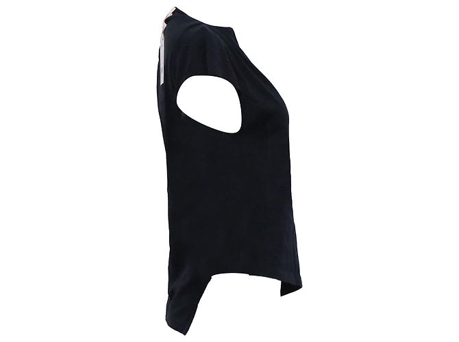 Camiseta asimétrica Isabel Marant Sebani en algodón negro - vista 2