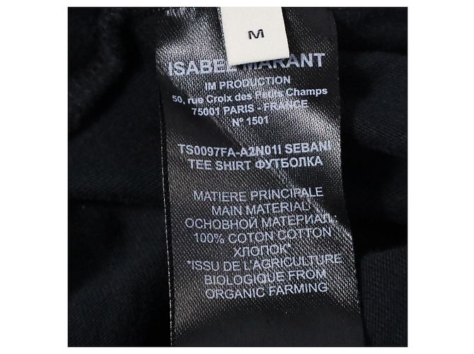 Camiseta asimétrica Isabel Marant Sebani en algodón negro - vista 5