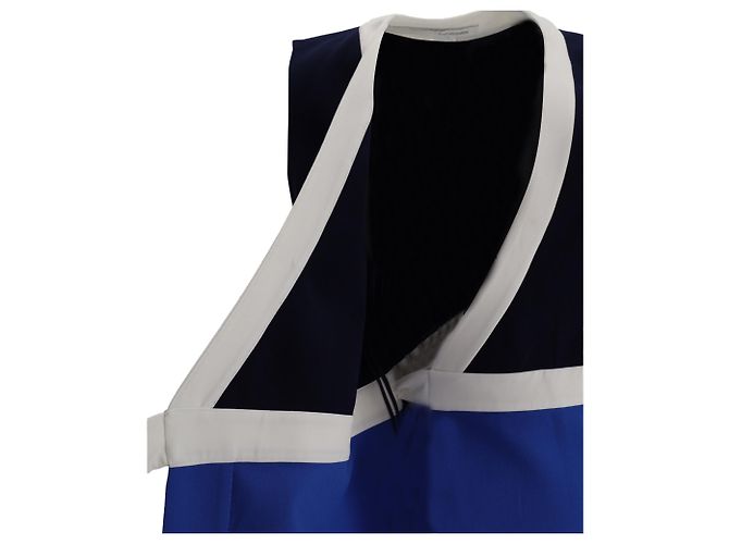 Abito Mini Wrap Gracie Bow in Viscosa Blu di Diane Von Furstenberg - vista 5